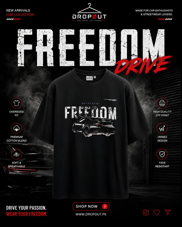 DROPØUT Freedom Drive Oversized T-Shirt