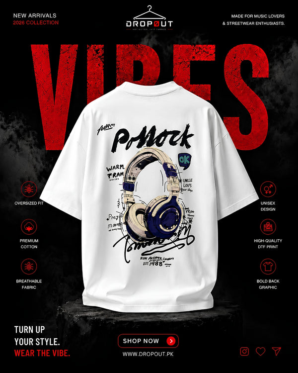 DROPØUT PMork Headphones Oversized T-Shirt